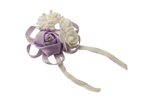 2 3/4" Lavender  Satin Rose Flower Pin Boutonniere  - Pack of 12 Pin Corsages