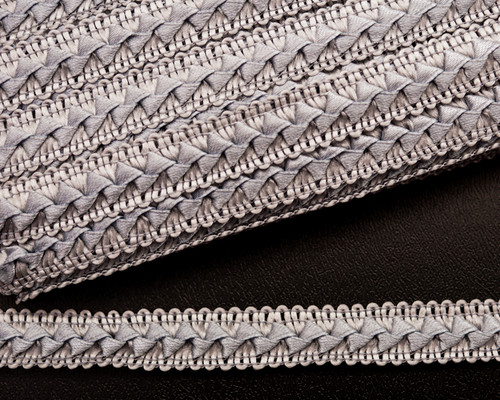 3/4"x 15 yards Silver Braided Trim - Pack of 5