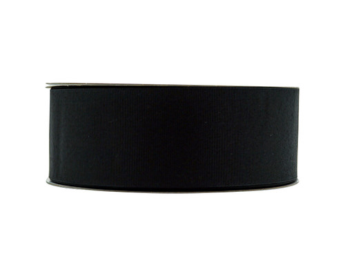 2"x 50 yards Black Polyester Grosgrain Gift Ribbon - Pack of 5