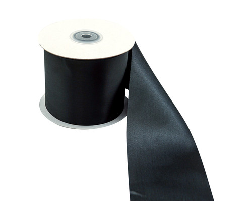 3"x 25 yards Black Single Face Satin Gift Ribbon - Pack of 3