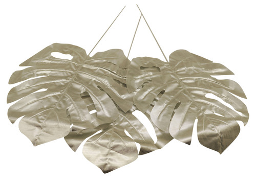 7 1/2"x 15 3/4" Silver Artificial Monstera Leaf Floral Decoration  - Pack of 12 7 1/2"x 15 3/4" Silver Artificial Monstera Leaf Floral Decoration  - Pack of 12