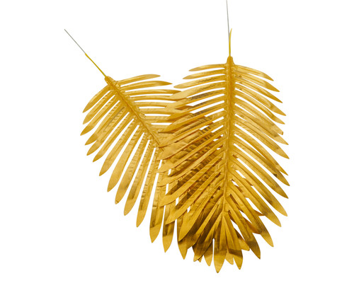 7"x 20 1/2" Gold Artificial Palm Leaf for Floral Arrangements - Pack of 12 7"x 20 1/2" Gold Artificial Palm Leaf for Floral Arrangements - Pack of 12