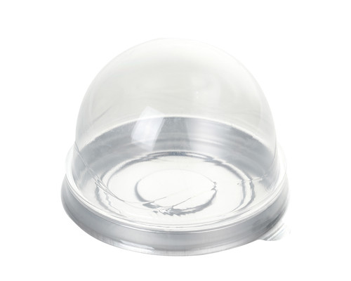 2 3/4"x1 7/8" Plastic Mini Clear Top Silver Bottom Cake Dome - Pack of 50