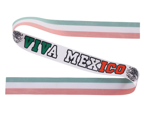 1.75" x 38" Viva Mexico Polyester Ribbon Decoration - Pack of 12
