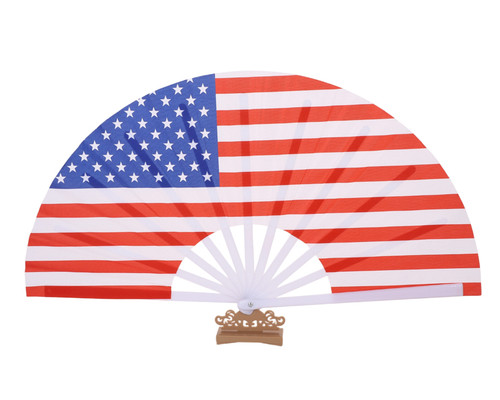 25.5" x 13.75" USA National Flag Hand Fan - Pack of 3