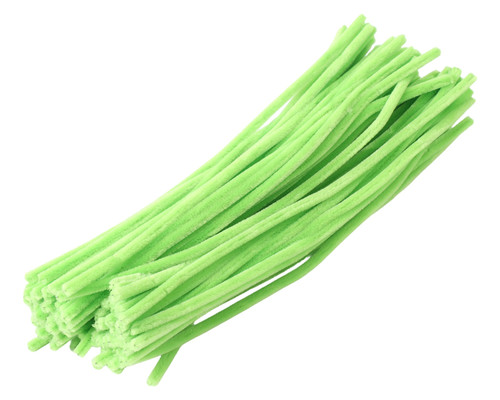 12" Apple Green Chenille Stem DIY Craft Pipe Cleaner - Pack of 1000