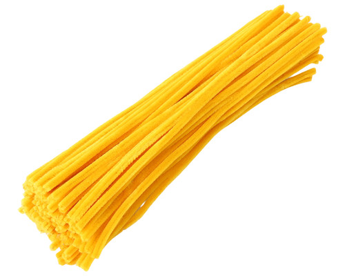 12" Gold Yellow Chenille Stem DIY Craft Pipe Cleaner - Pack of 1000