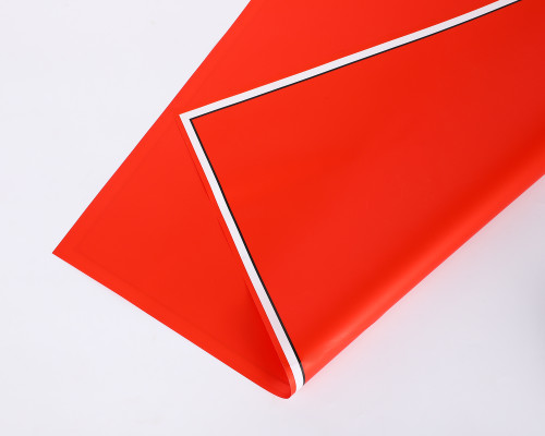 22 1/4"x22" Red Tricolor Black White Border Bouquet Paper - Pack of 20