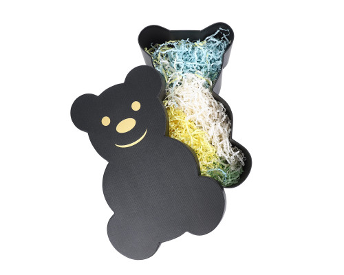Set of Small & Large Black Bear Shaped Gift Boxes - Set of 2