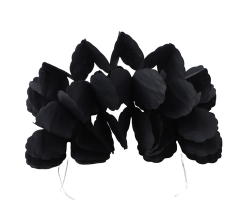 9ft Black Paper Party Streamers - Pack of 12