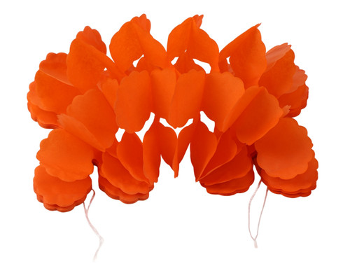 9ft Orange Paper Party Streamers - Pack of 12