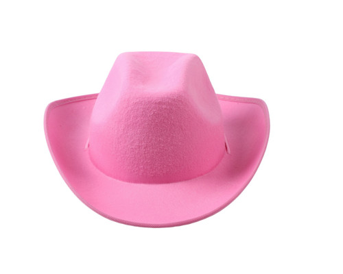 15" Hot Pink Western Cowboy Cowgirl Plain Hat - Pack of 6