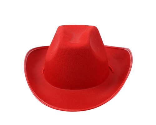 15" Red Western Cowboy Cowgirl Plain Hat - Pack of 6