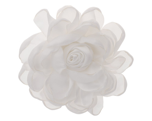 4" Ivory Satin Silk Knotted Center Rose Flower - Pack of 12