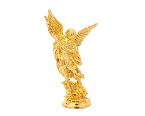 3 1/4" Gold Saint Michael Archangel Metal Figurine - Pack of 12