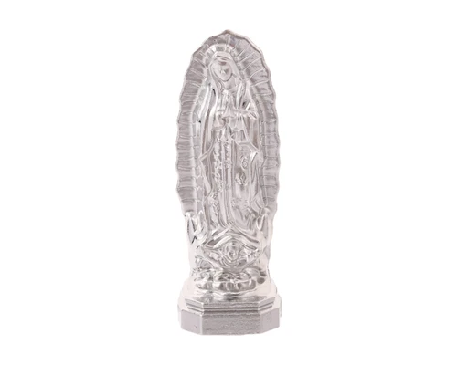 2 1/4" Silver Metal Our Lady of Guadalupe Statue - Pack of 12