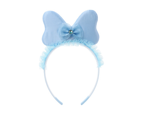 4 1/2" Blue LED Light Up Plush Bow Headband - Pack of 12