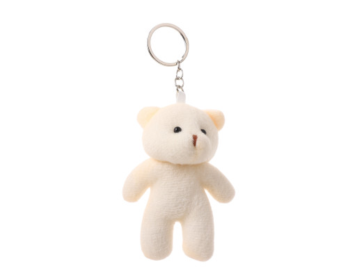 4" Tall Plain Plush Bear Keychain Favor - Pack of 12