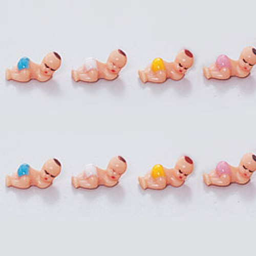 3/4" Baby with Diaper - Pack of 864 (6 Gross) Mini Baby Figurines