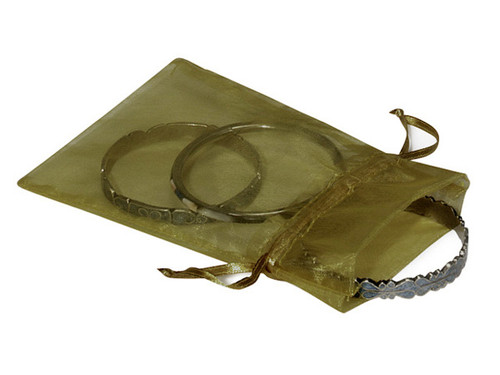 4"x6" Olive Organza Sheer Gift Favor Bags - Pack of 144