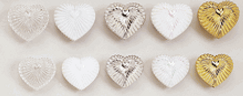 2 1/4" Carved Heart Shape Favor Box - Pack of 144 Count 2 1/4" Carved Heart Shape Favor Box - Pack of 144 Count