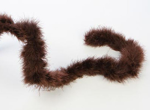 1.5" Wide 72" (6 Feet) Long Dark Brown Marabou Feather Boas - Pack of 10
