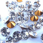 1 Bag Back Plated Diamond Glass Pointed Rhinestone Crystal 1.7~1.8mm