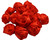 2" Red Single Satin Rolled Rose Flower - Pack of 72 Rosettes