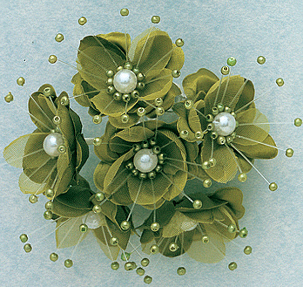 Flowers Artificial Silk Flowers 1.5" Silk Flower with Pearl Page