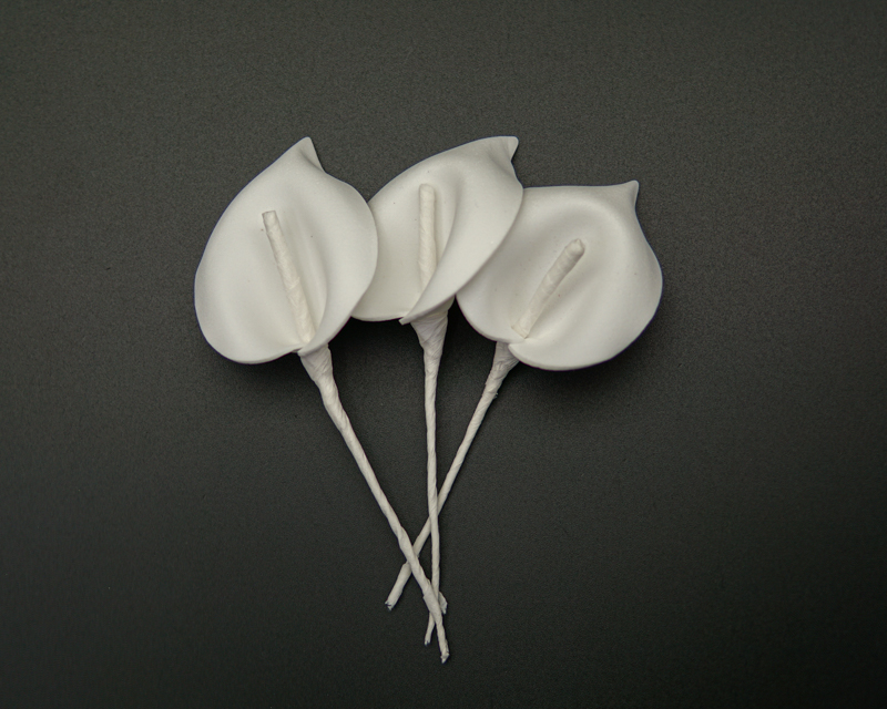 6.5" White Foam Calla Lily Flower with Stem Pack of 72 CB Flowers
