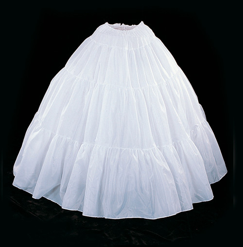 42" Long White Polyester Tulle Wedding Bridal Petticoat Crinoline - Hoopless A-Line Slip Skirt - CB Flowers & Crafts 42" Long White Polyester Tulle Wedding Bridal Petticoat Crinoline - Hoopless A-Line Slip Skirt - CB Flowers & Crafts