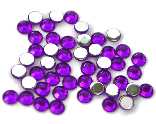 Purple 4mm SS16 Wholesale Flat Back Acrylic Rhinestones - Pack of 1,000  Pieces - CB Flowers & Crafts