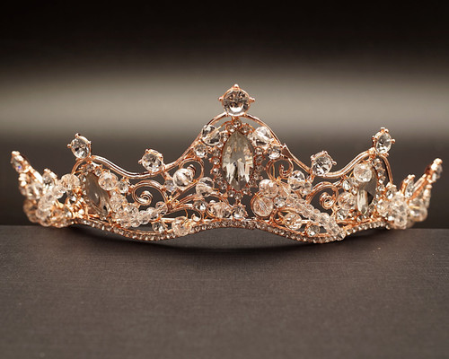 Beautiful Rose Gold Rhinestones Crown Amazon.com: NODG Rose Gold Tiaras and Crowns for Women Pink  main image 3