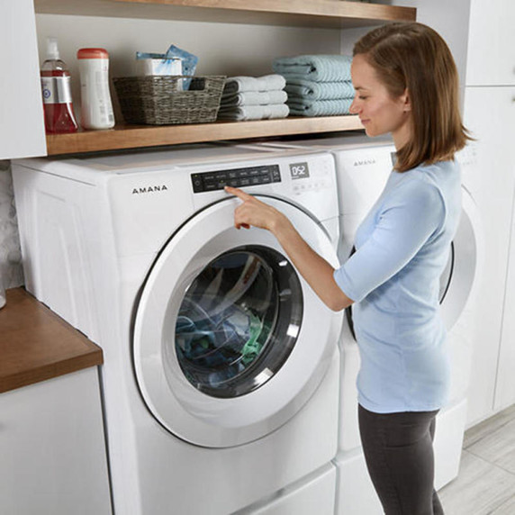 Amana® 7.4 cu. ft. Front Load Electric Dryer with Moisture Sensors YNED5800HW