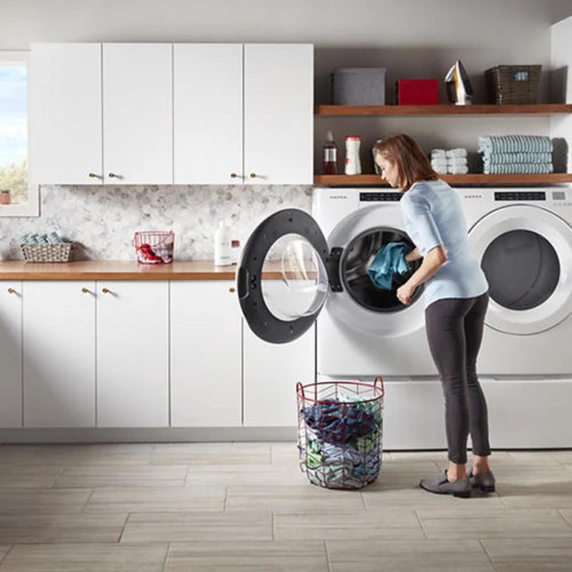 Amana® 7.4 cu. ft. Front Load Electric Dryer with Moisture Sensors YNED5800HW