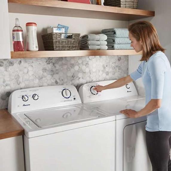 Amana® 6.5 cu. ft. Top-Load Gas Dryer with Automatic Dryness Control NGD4655EW