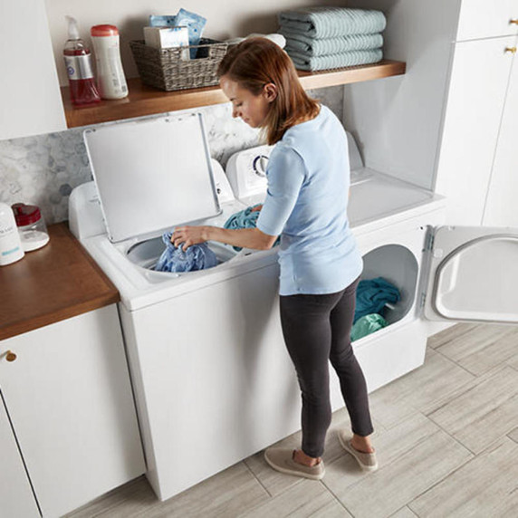 Amana® 6.5 cu. ft. Top-Load Electric Dryer with Automatic Dryness Control YNED4655EW