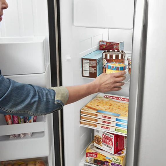 Amana® 33-inch Side-by-Side Refrigerator with Dual Pad External Ice and Water Dispenser ASI2175GRS