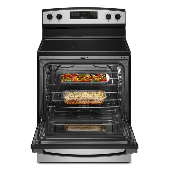 30-inch Amana® Electric Range with Extra-Large Oven Window YAER6203MSS