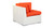 Waikiki 7-pc Outdoor, White Wicker/Orange