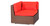 Kauna 5-pc Outdoor, Espresso Wicker/Red