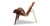 Tripod Chair, Brown & White Cowhide/Walnut