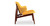 Larsen Shell Chair, Citrine/Walnut Stain