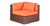 Lanai 7-pc Outdoor, Espresso Wicker/Orange