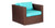 Hilo 2-pc Armchair Set, Espresso Wicker/Turquoise