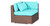 Molokai 8-pc Outdoor, Espresso Wicker/Turquoise