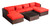 Napali 7-pc Outdoor, Espresso Wicker/Red