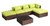 Poipu 6-pc Outdoor, Espresso Wicker/Lime Green