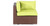 Poipu 6-pc Outdoor, Espresso Wicker/Lime Green