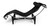 Gravity Chaise Lounge, Black Premium Leather